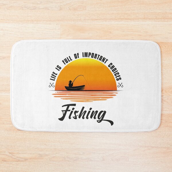 Item preview, Funny Life Is Full of Important Choices Fishing  in Sunset Illustration Gifts Ideas for Fisherman Lover designed and sold by JUSTBEELEGANT.