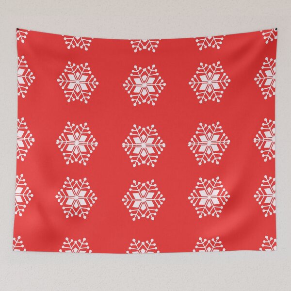 Item preview, White Snowflakes on Red Scandi designed and sold by AlteredAtelier.
