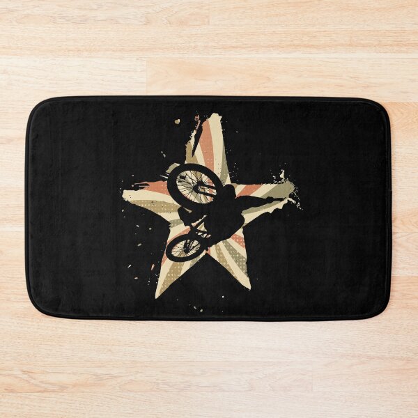 Item preview, Retro star cyclist does trick with mountain bike designed and sold by Denis Rösler.