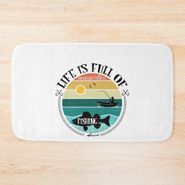 Item preview, vintage Life Is Full Of Important Choices Fishing  in sunset illustration gifts ideas For fisherman lover designed and sold by JUSTBEELEGANT.