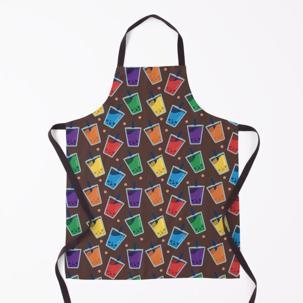 Item preview, Brown Rainbow Boba Tea Pattern designed and sold by simplybirdsong.