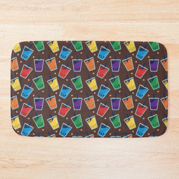 Item preview, Brown Rainbow Boba Tea Pattern designed and sold by simplybirdsong.