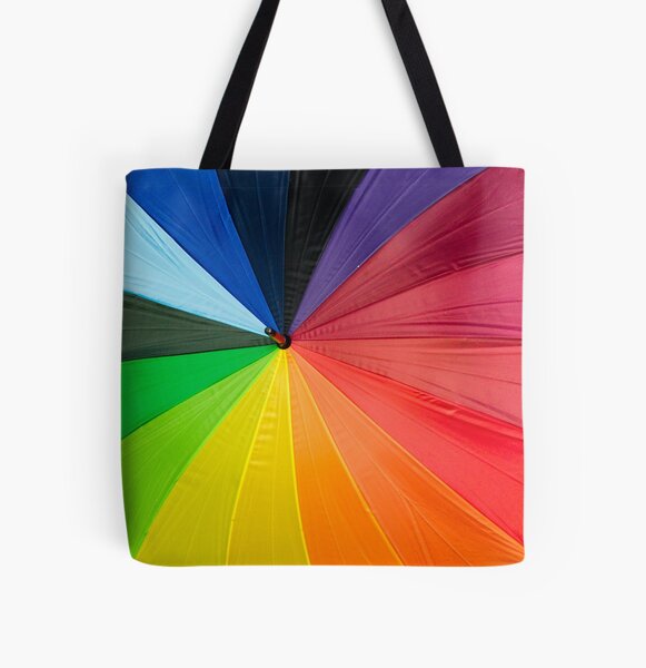 Rainbow Umbrella All Over Print Tote Bag