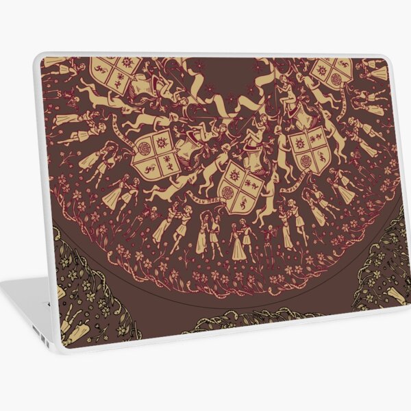 Rosace medieval danse macabre marron Skin adhésive d'ordinateur