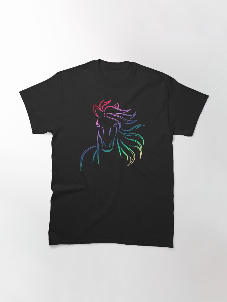 Alternate view of Fergus The Horse. Rainbow Fergus The Horse Classic T-Shirt