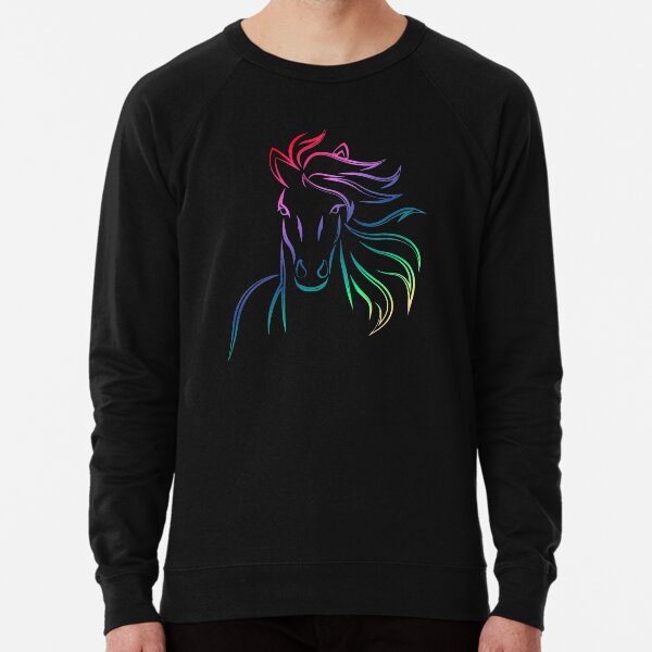 Fergus The Horse. Rainbow Fergus The Horse Lightweight Sweatshirt