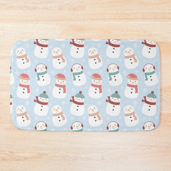 Item preview, Pink and Green Snowman Pattern designed and sold by rianfee.