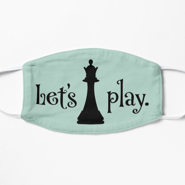 Let's Play, Queen Chess Piece for Chess Club Match Players Flat Mask