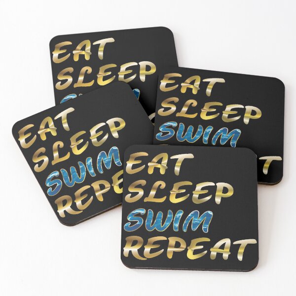 Item preview, Eat Sleep Swim Repeat - Gold Medal Swimmers Life designed and sold by SuziSukiDesigns.