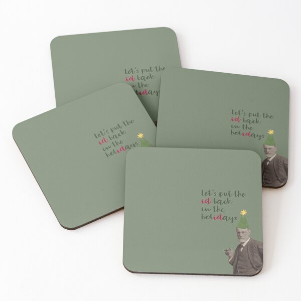 Item preview, Funny Sigmund Freud Psychoanalytic Happy Holidays (on Green) designed and sold by kierkegaard.
