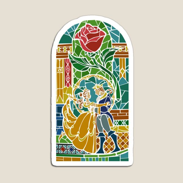 Beauty and The Beast - Stained Glass Magnet