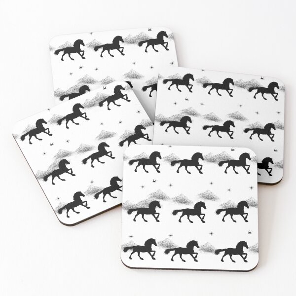 Item preview, Black stallion prancing through the mountains designed and sold by sarahpainter.