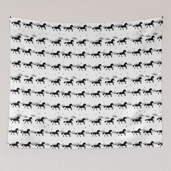 Item preview, Black stallion prancing through the mountains designed and sold by sarahpainter.