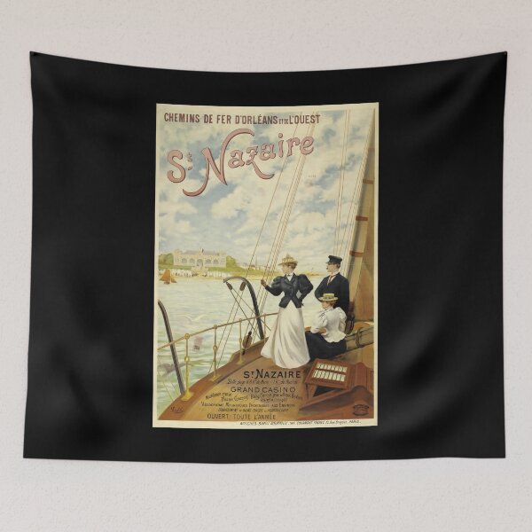 Item preview, retro classic ORLEANS et OUEST St Nazaire poster designed and sold by CorasPosters.