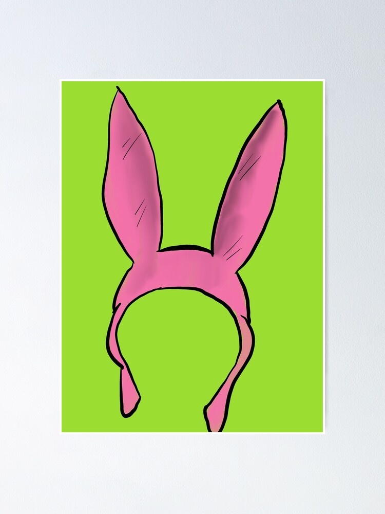 "Pink Bunny Hat Bob's Burgers Inspired HeckinFarOut" Poster by