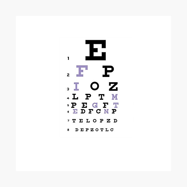 Item preview, Figment Eye Chart designed and sold by Nerd-Mountain.