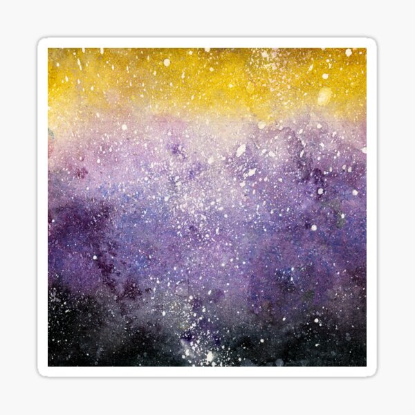 Non-Binary Pride Galaxy Sticker