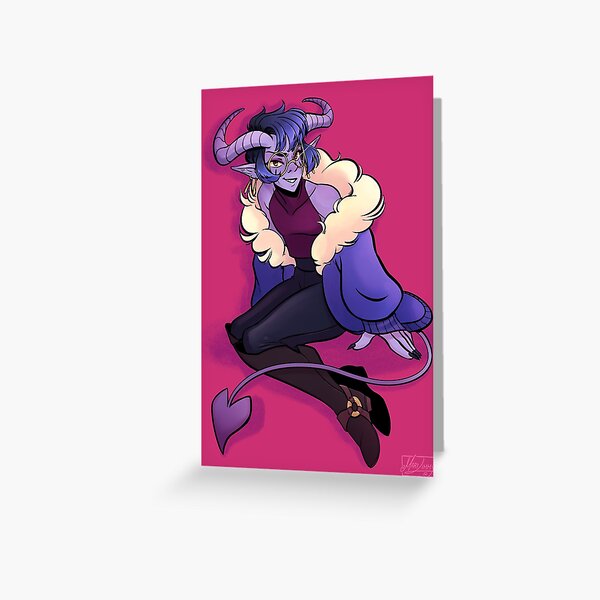 Fancy Demon Boy Greeting Card