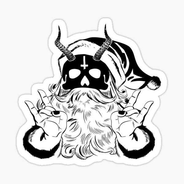Evil Santa - Devil Anticlaus - Krampus Sticker