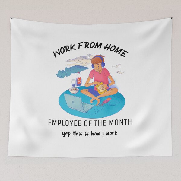 Item preview, Work From Home Employee Of The Month designed and sold by Xrizen  Designs.