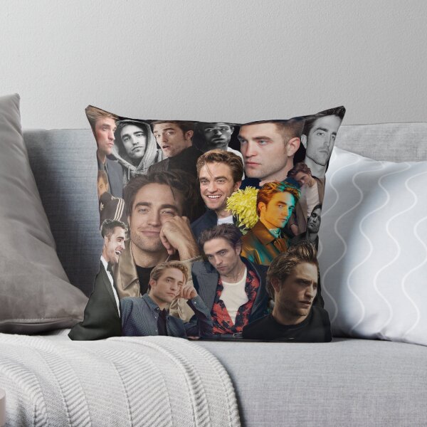 Robert Pattinson Collage Throw Pillow