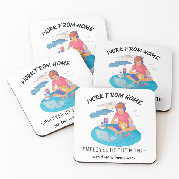 Item preview, Work From Home Employee Of The Month designed and sold by Xrizen  Designs.