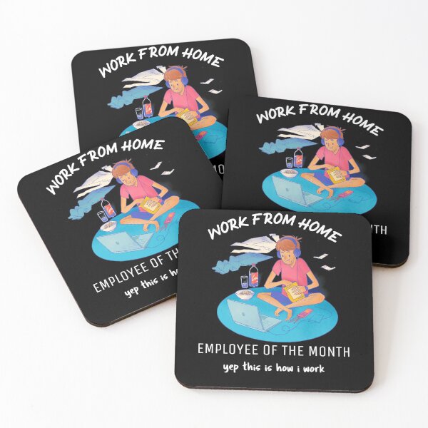 Item preview, Work From Home Employee Of The Month designed and sold by Xrizen  Designs.
