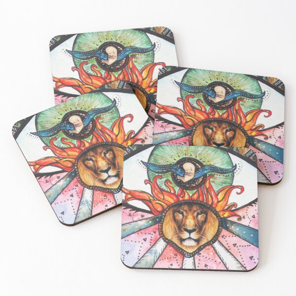 Item preview, Watercolor Collage Lion Eye designed and sold by maruwatercolor.