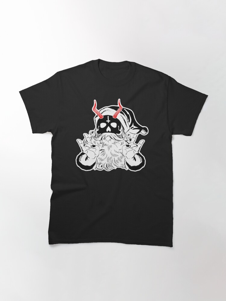 Alternate view of Red Horned Evil Santa - Devil Anticlaus - Krampus Classic T-Shirt