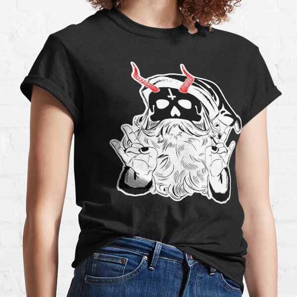Red Horned Evil Santa - Devil Anticlaus - Krampus Classic T-Shirt