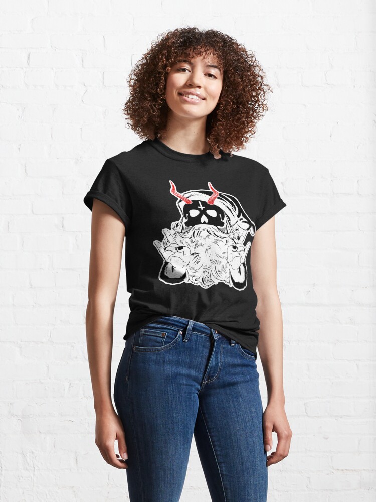 Alternate view of Red Horned Evil Santa - Devil Anticlaus - Krampus Classic T-Shirt