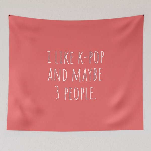 Item preview, I Like K-pop and Maybe 3 People Cherry Red designed and sold by cutetype.