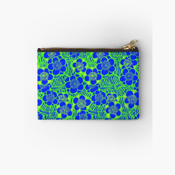 Item preview, Green and Blue Vintage Japanese Floral Pattern designed and sold by Wolka.