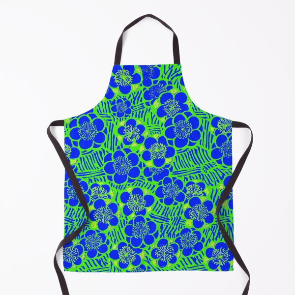 Item preview, Green and Blue Vintage Japanese Floral Pattern designed and sold by Wolka.