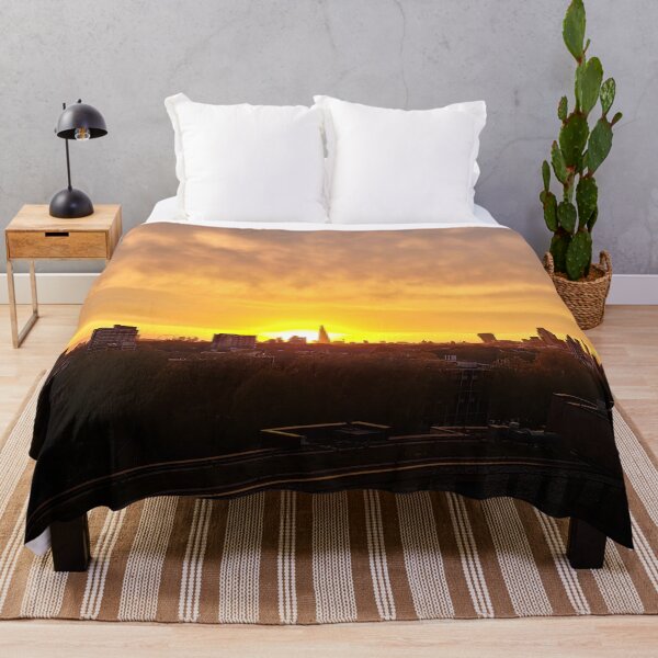Item preview, london city view skyline sunset yellow bright colorful designed and sold by am-mantilla2156.