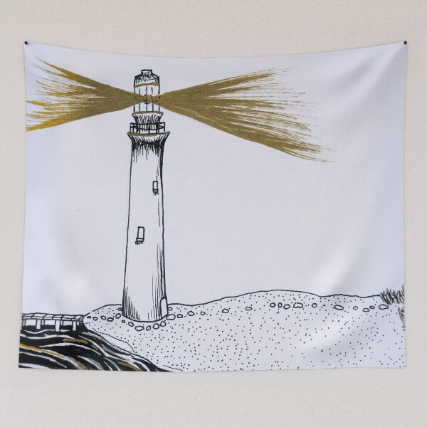 Item preview, Black, White, and Gold Lighthouse Scene designed and sold by AvalonUnmuzzled.