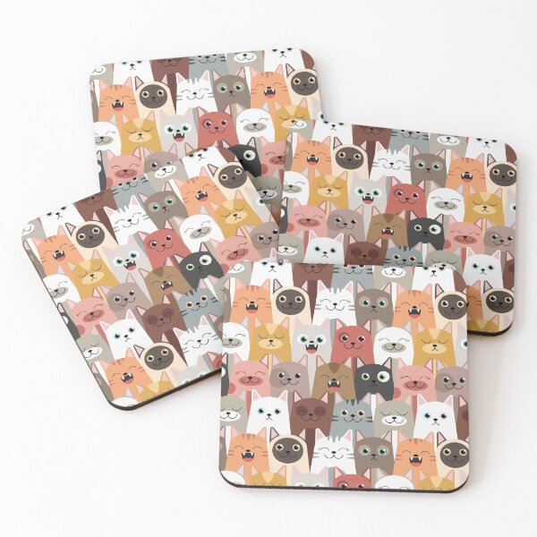 Item preview, Doodle Funny Cats Pattern designed and sold by della95.