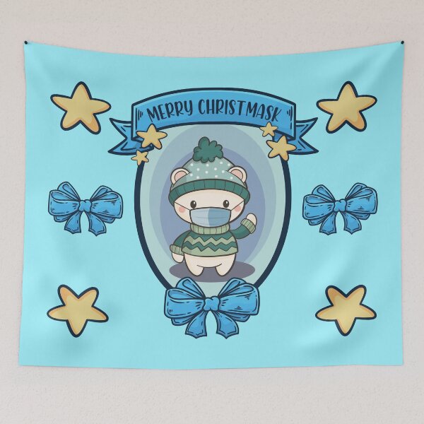 Item preview, Merry Christmask Polar bear designed and sold by TheSimpleMan.