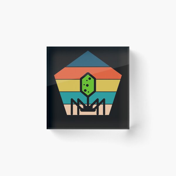 Item preview, 80s ROCK RETRO POLYGON SUNSET PHAGE BACTERIOPHAGE designed and sold by Hippiesole.