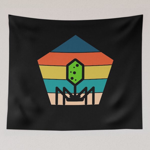 Item preview, 80s ROCK RETRO POLYGON SUNSET PHAGE BACTERIOPHAGE designed and sold by Hippiesole.