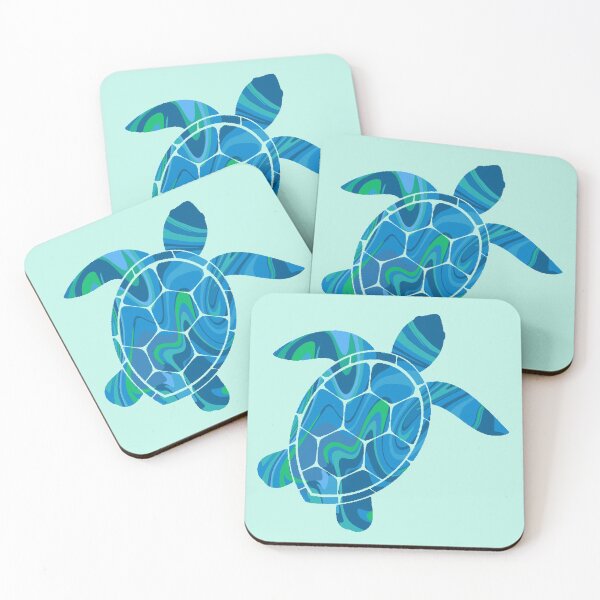 Item preview, Blue Swirl Turtle Silhouette  designed and sold by laurenmoee.