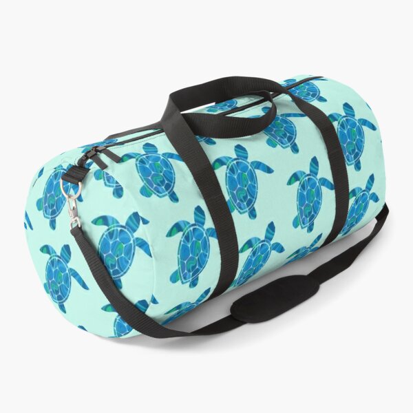 Kids Gym Bag Girls Boys Duffel Bag Teal Turtle Tropical Fish Polka Dot  Nautical Small Travel Duffle Bag Sport Weekender Women Men Carry On  Overnight