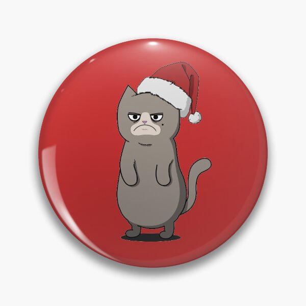 Item preview, Angry Cat With A Santa Hat designed and sold by ChooseLoveCo.