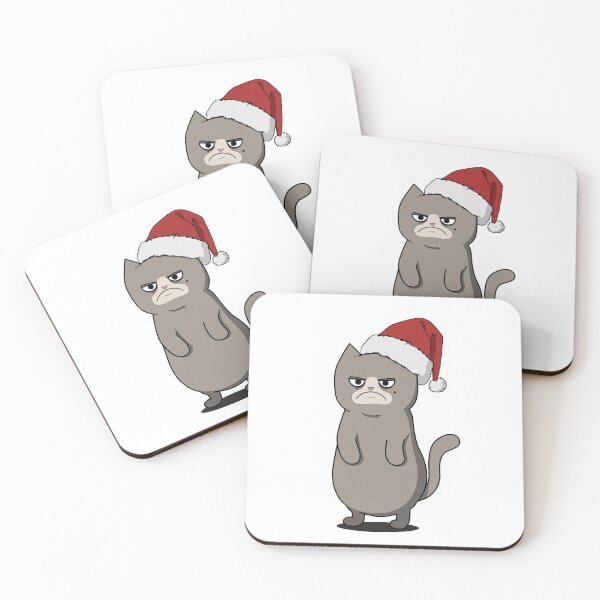 Item preview, Angry Cat With A Santa Hat designed and sold by ChooseLoveCo.
