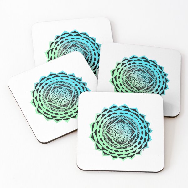 Item preview, Blue and Green Mandala designed and sold by KEArtwork.