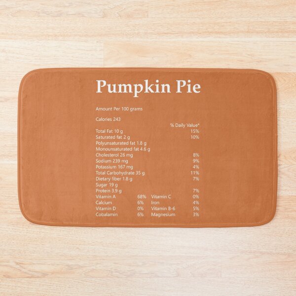 Item preview, Pumpkin Pie Nutrition Facts designed and sold by hockeng.