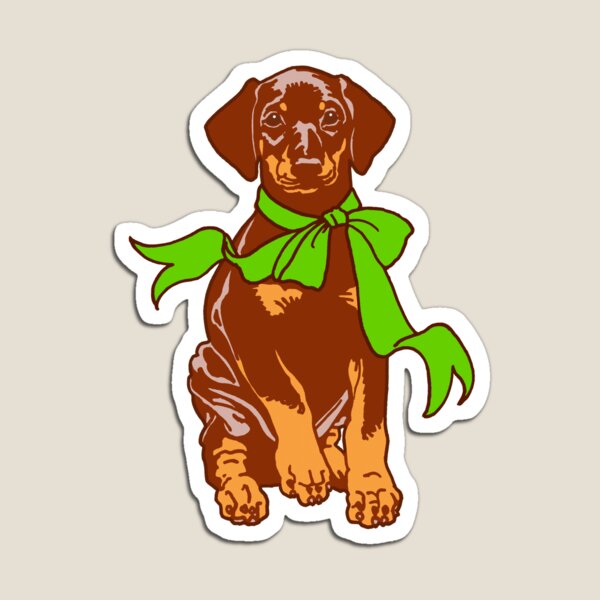 Holiday Puppy - red Magnet