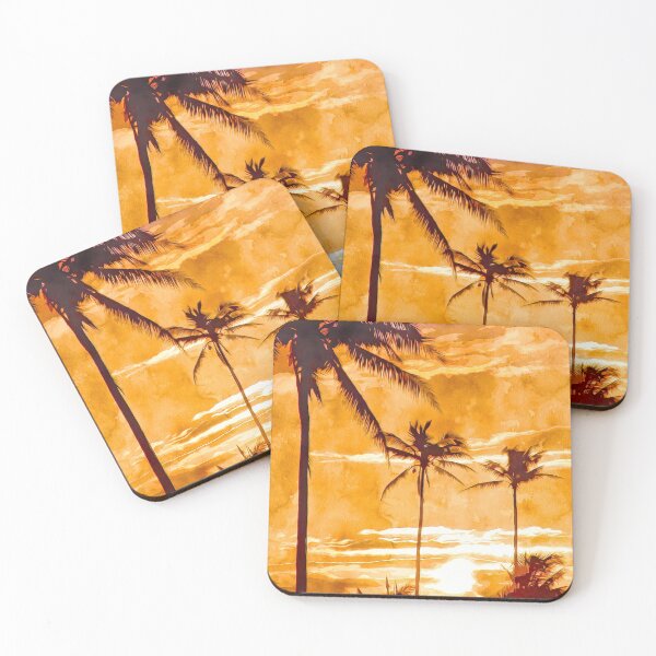 Item preview, Tropical Sunset With Palm Trees designed and sold by TheBearandBunny.