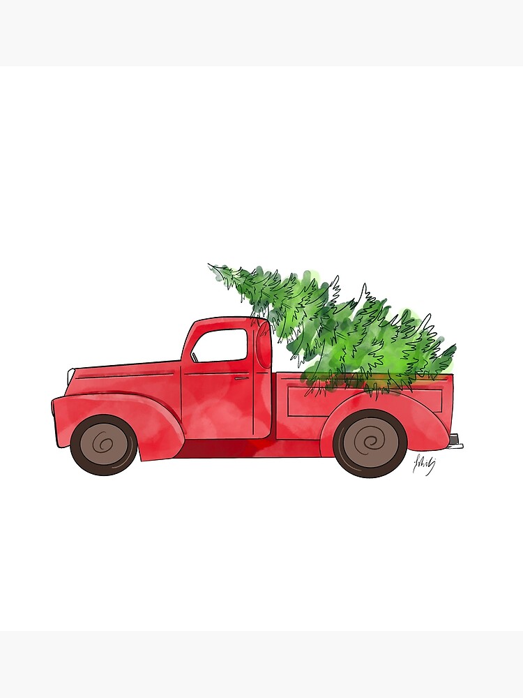 "Christmas Tree Truck" Poster by echae3 Redbubble