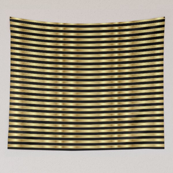Item preview, Golden and Black Elegant Stripes designed and sold by Gerson Ramos.